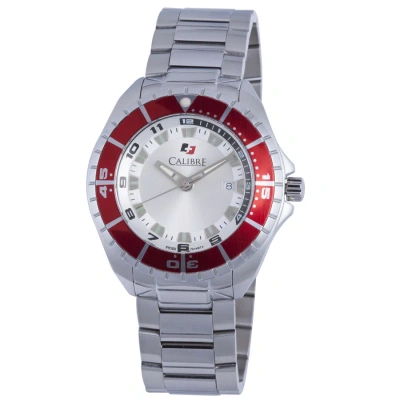 Calibre Sea Knight White Dial Stainless Steel Men's Watch Sc-5s2-04-001-4 In Metallic