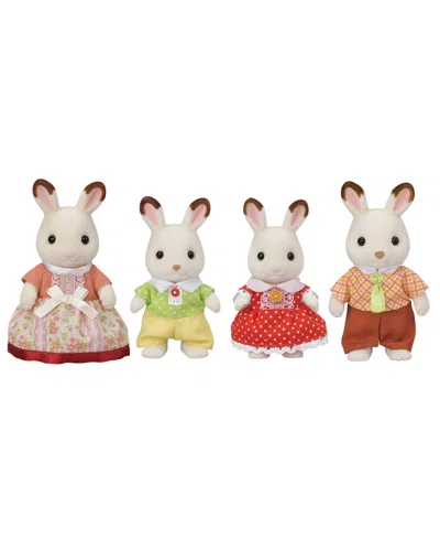 Calico Critters Babies' Chocolate Rabbit Family, Set Of 4 Collectable Doll Figures In Assorted