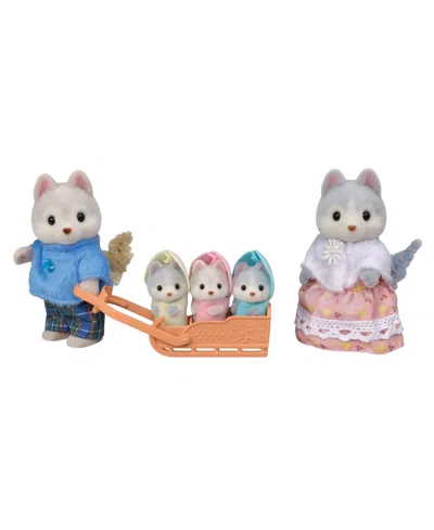 Calico Critters Babies' Husky Family, Set Of 5 Collectable Doll Figures In Assorted