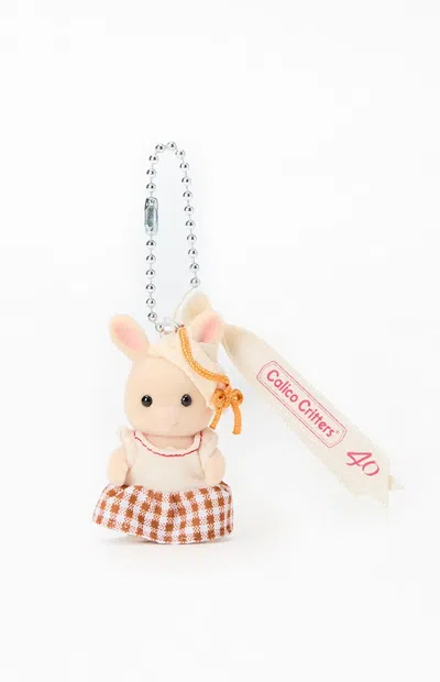 Calico Critters Milk Rabbit Keychain In White In Multi