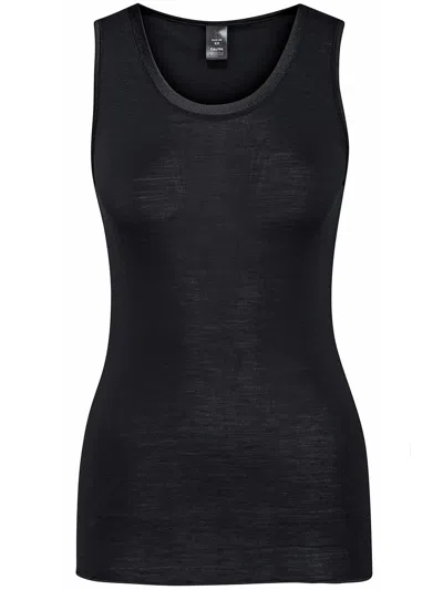 Calida True Confidence Round-neck Tank-top In Black