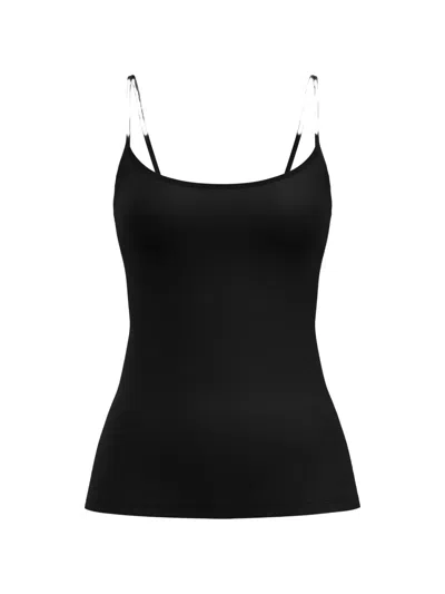 Calida Adjustable-strap Tank Top In Black