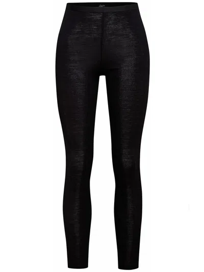 Calida Black Cotton Leggings In Gray