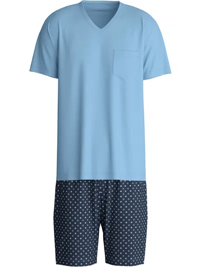 Calida Blue Cotton Short Pajamas