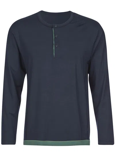 Calida Blue Lyocell Polo T-shirt