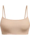 Calida Bustier Top Adjustable Straps Seamless Design In Neutral