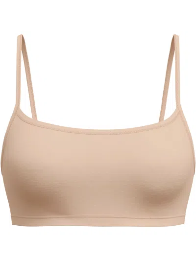 Calida Bustier Top Adjustable Straps Seamless Design In Neutral