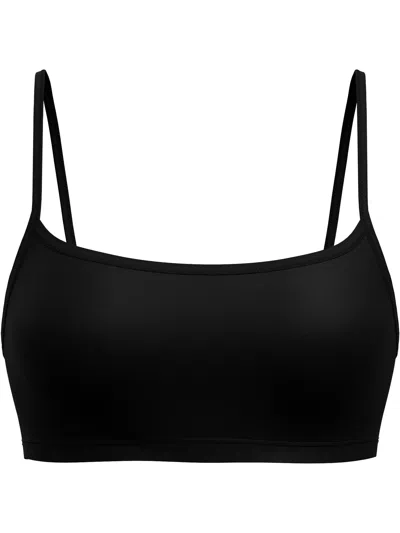 Calida Bustier Top Adjustable Straps Seamless Stretch In Black