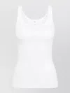 Calida Fitted Scoop Neck Sleeveless Womens Top In White