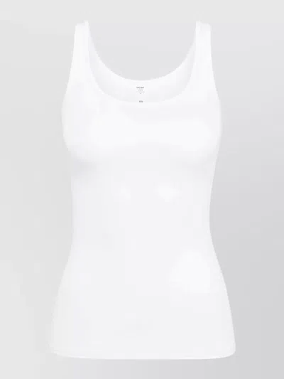 Calida Fitted Scoop Neck Sleeveless Womens Top In White