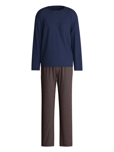 CALIDA GEOMETRIC-PATTERN PYJAMAS