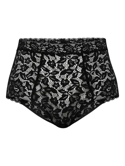 Calida Lace High-waisted Briefs In Black