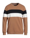 Calida Man Sweatshirt Camel Size M Cotton, Elastane In Beige