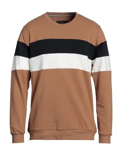 Calida Man Sweatshirt Camel Size M Cotton, Elastane In Beige