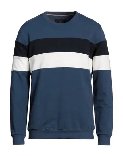 Calida Man Sweatshirt Navy Blue Size S Cotton, Elastane