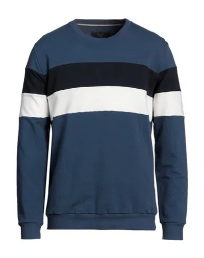 Calida Man Sweatshirt Navy Blue Size M Cotton, Elastane