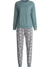 Calida Floral-print Pyjama Set In Green