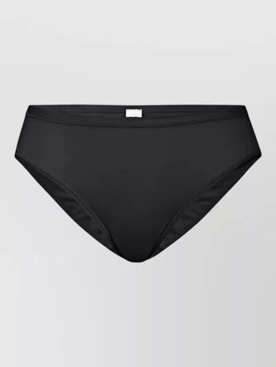 Calida Seamless Brief Mid Rise Elastic Waistband In Black