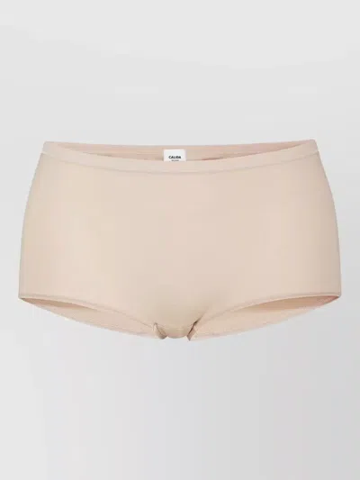 Calida Seamless High Rise Underwear Elastic Waistband In Neutral