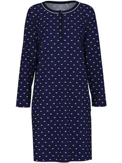Calida All-over Print Nightdress In Blue