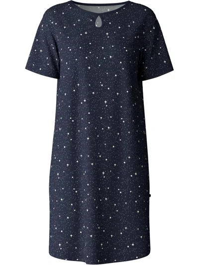 Calida Star-print Nightshirt In Blue
