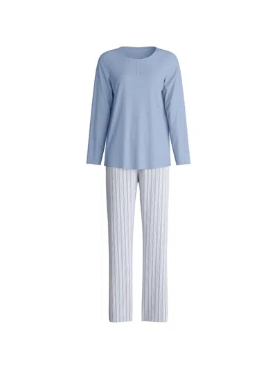 Calida Striped-pattern Pajamas Set In Blue