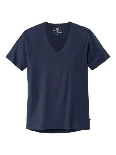 Calida V-neck Short-sleeve T-shirt In Blue