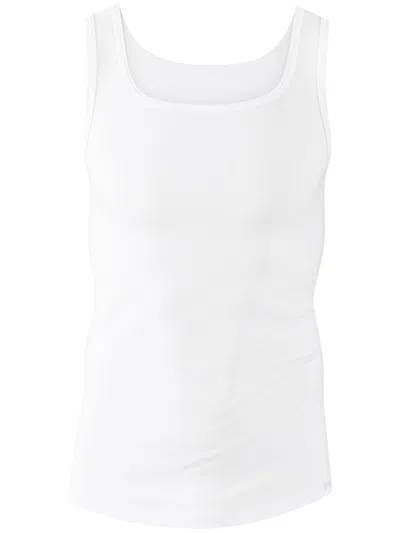Calida White Cotton Athletic Tank T-shirts