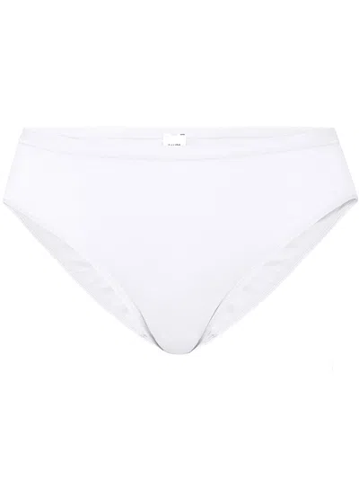 Calida White Cotton Slip In Black