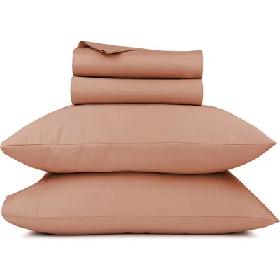 California Design Den Grand Indulgence 1000 Thread Count 100% Cotton Sateen Sheet Set In Fresh Clay