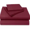 California Design Den Hotel Luxe 800 Thread Count 100% Cotton Sateen Sheet Set In Burgundy