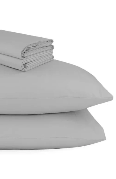 California Design Den Signature Comfort 100% Egyptian Cotton Cool Percale Sheet Set In Gray