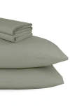 California Design Den Signature Comfort 100% Egyptian Cotton Cool Percale Sheet Set In Green