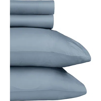 California Design Den Signature Comfort 100% Egyptian Cotton Soft Sateen Sheet Set In Blue