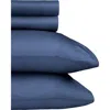 California Design Den Signature Comfort 100% Egyptian Cotton Soft Sateen Sheet Set In Blue