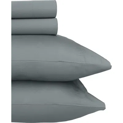 California Design Den Signature Comfort 100% Egyptian Cotton Soft Sateen Sheet Set In Gray
