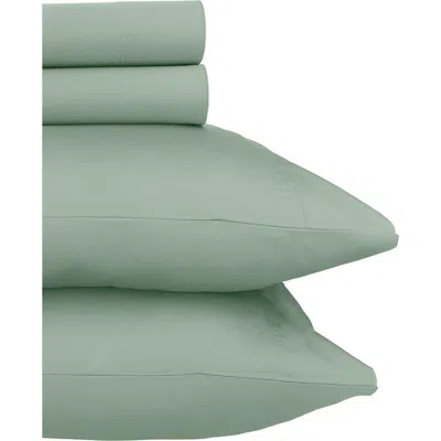 California Design Den Signature Comfort 100% Egyptian Cotton Soft Sateen Sheet Set In Green