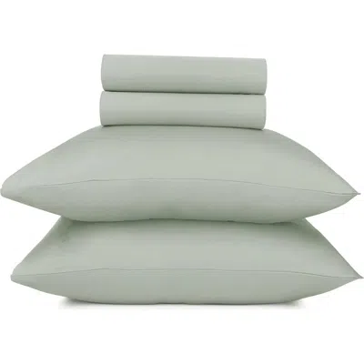 California Design Den Signature Comfort 100% Egyptian Cotton Soft Sateen Sheet Set In Green