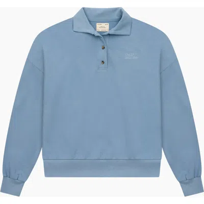 California Incline Long Sleeve Polo Shirt In Blue
