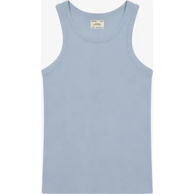 California Incline Ribbed Tank In Blue