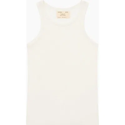 California Incline Ribbed Tank In White