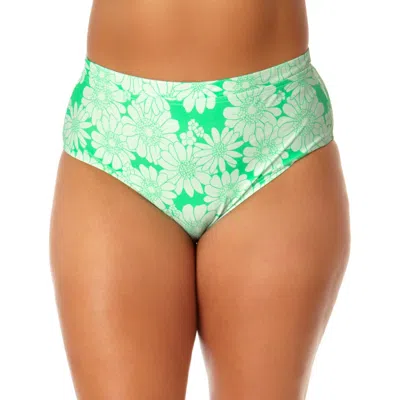California Sunshine Plus Womens Floral Print Summer Swim Bottom Separates In Multi