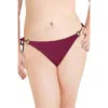 California Sunshine Womens Low Rise Side Tie Swim Bottom Separates In Purple