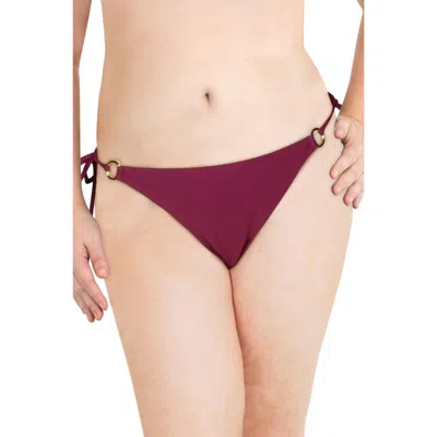 California Sunshine Womens Low Rise Side Tie Swim Bottom Separates In Purple