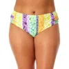 California Sunshine Womens Printed Mid-rise Swim Bottom Separates In Multi