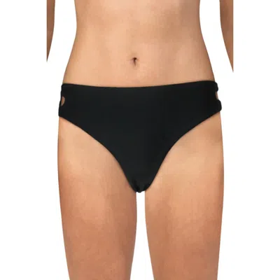 California Sunshine Womens Strappy Low-rise Swim Bottom Separates In Black