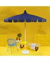 California Umbrella Pagoda Series Patio Umbrella In Navy/yellow