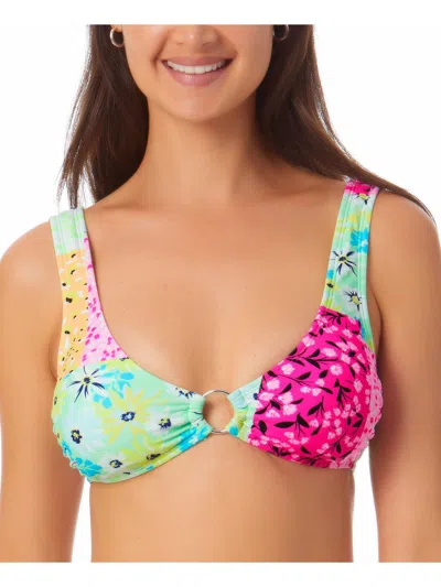 California Waves Juniors Womens Beachwear Summer Bikini Swim Top In Green