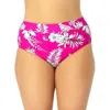 California Waves Plus Womens Floral Banded Swim Bottom Separates In Multi