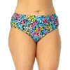 California Waves Plus Womens Floral High-waist Swim Bottom Separates In Multi